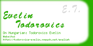 evelin todorovics business card